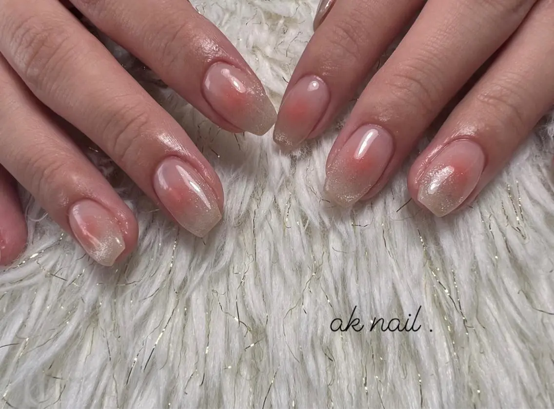 ミディアム ネイル ハンドネイル ak nail .のネイルデザイン