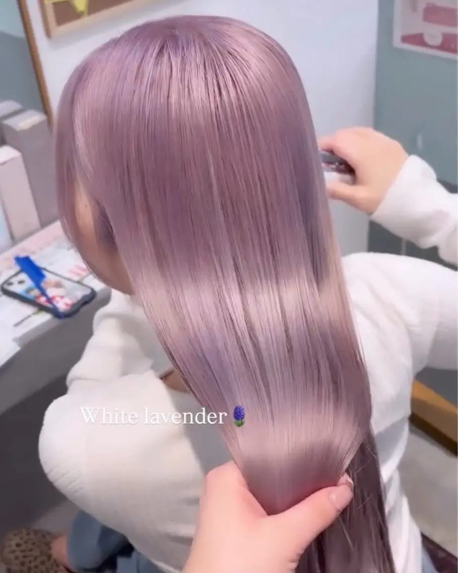 ロング カラー ヘアカラー ハイトーン、カラー 特化⟡.·すわ☁️のヘアスタイル