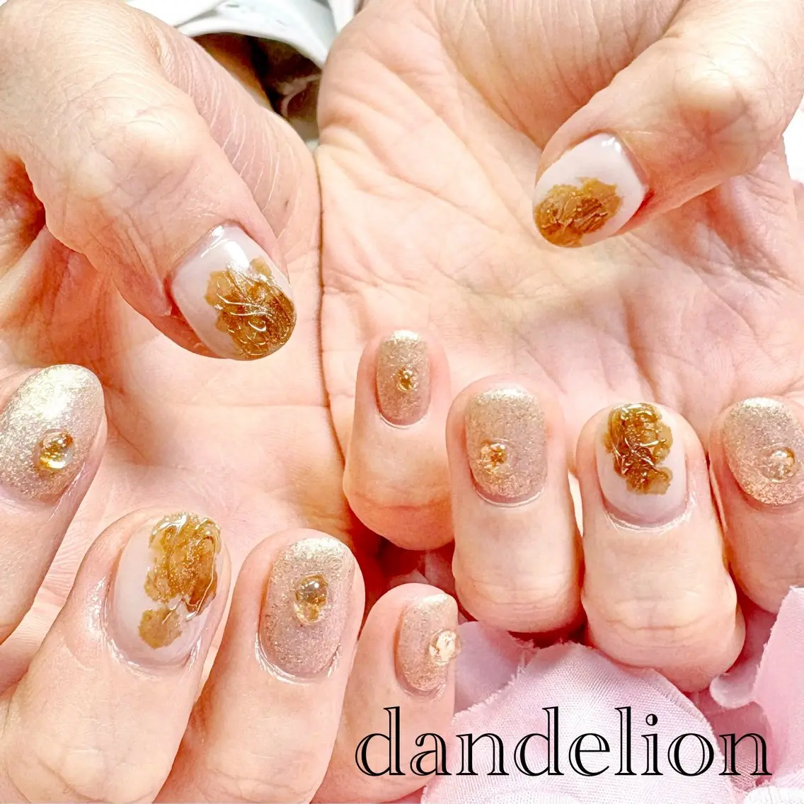 ネイル ハンドネイル ハンドケア dandelion ダンデライオンのネイルデザイン
