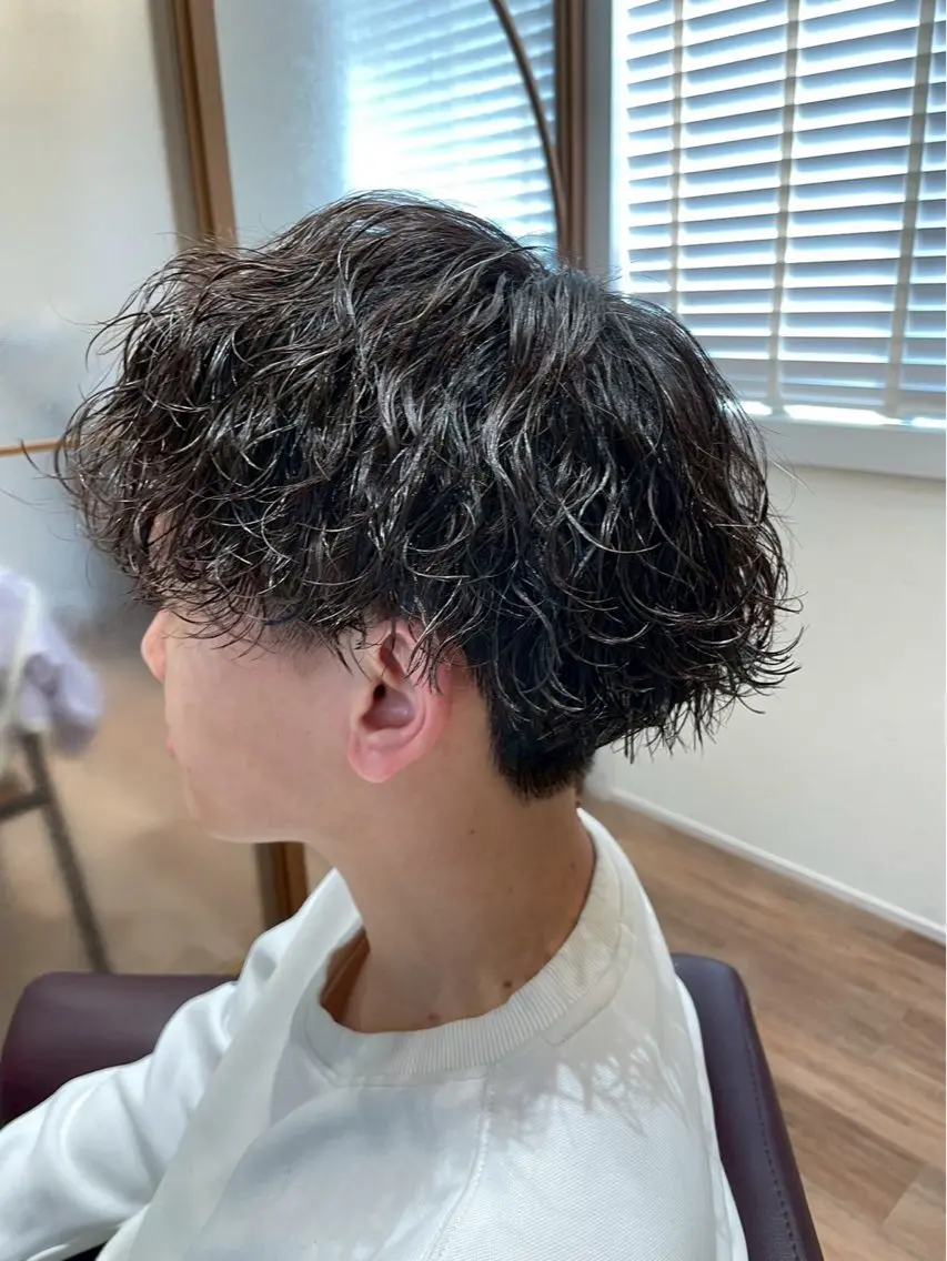 パーマ メンズ カット パーマ 宇井 海翔のヘアスタイル