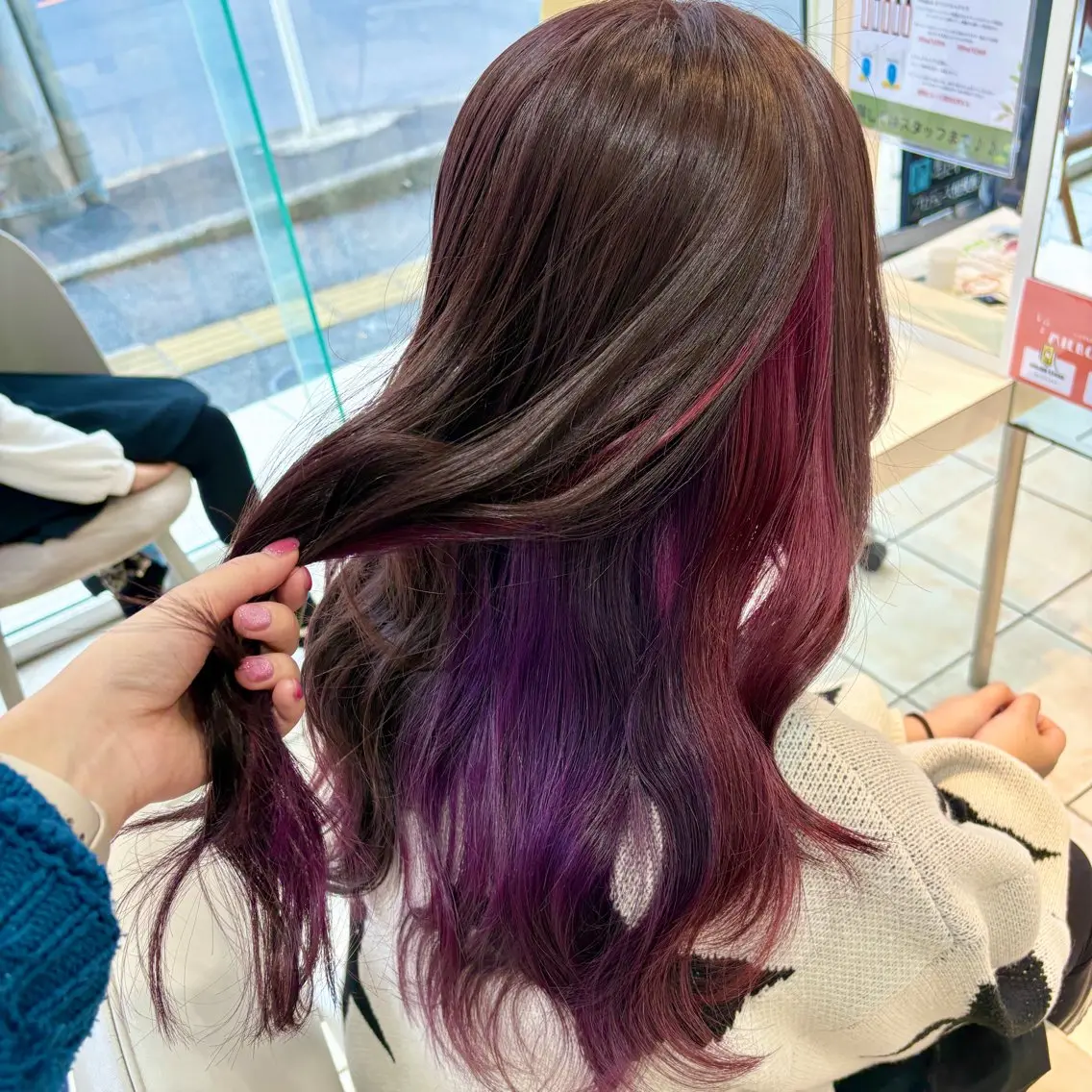 ロング カラー カット ヘアカラー ブリーチ/ヘアセット 【𝙍𝙞𝙣𝙤】のヘアスタイル