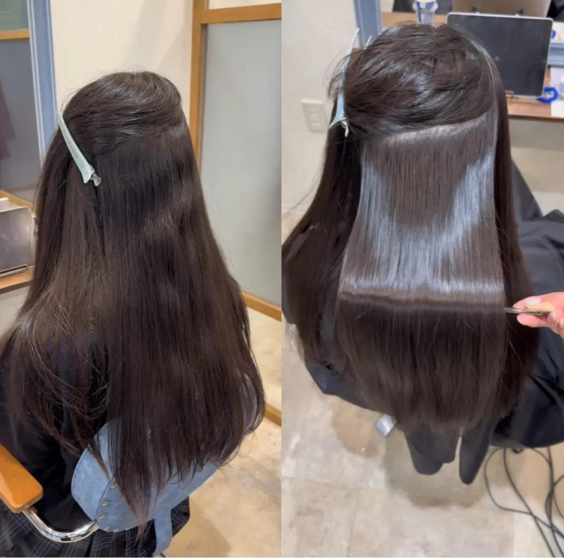 ロング 髪質改善 カット ヘアカラー 縮毛矯正 トリートメント 本間 遥翔のヘアスタイル