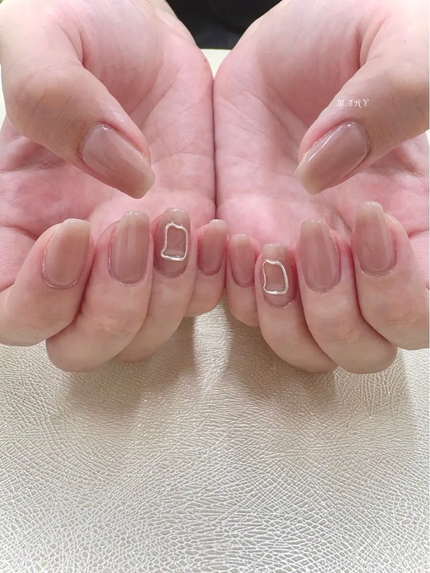 ネイル ニュアンスネイル ワンカラーネイル シンプルネイル ハンドネイル Mary nail .narumiのネイルデザイン