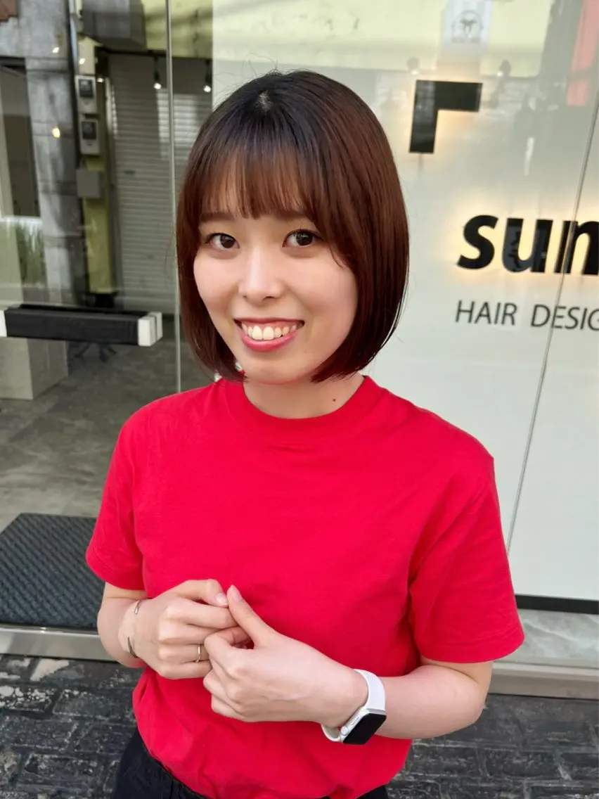 ショート カラー ヘアアレンジ ボブ 「sumi」 AMIのヘアスタイル