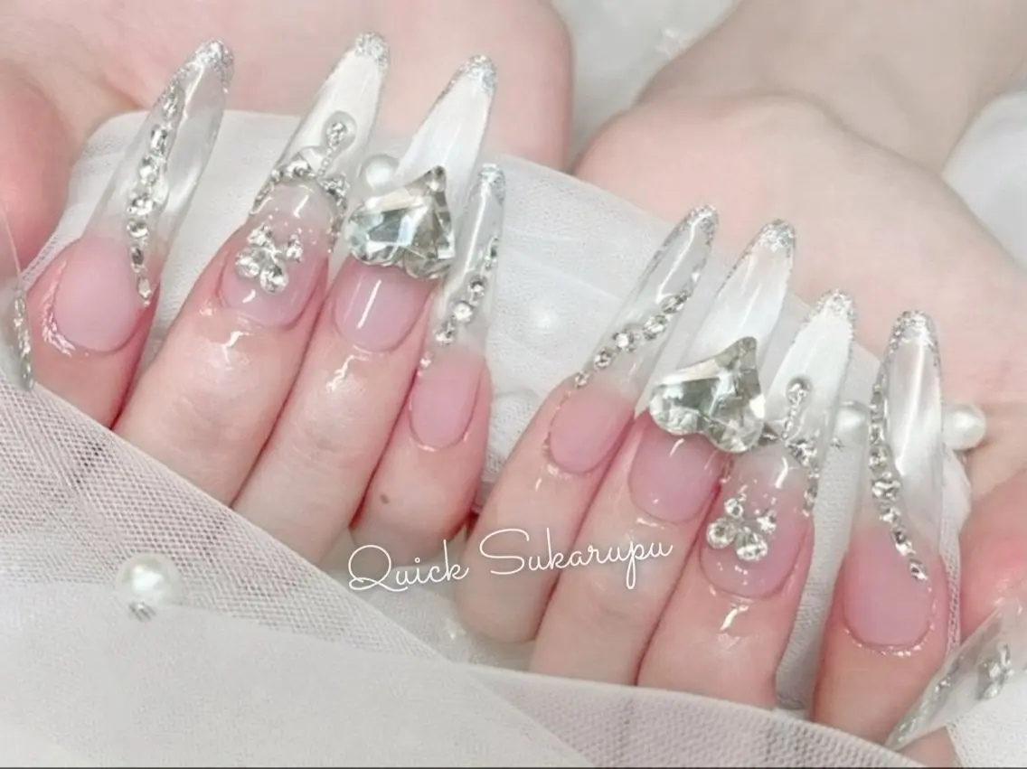 ロング ロング ハンドネイル Quick Sukarupuのネイルデザイン