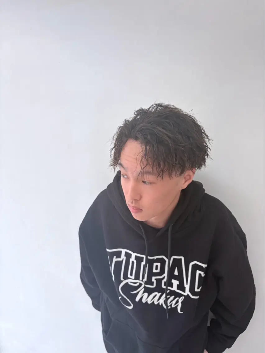 パーマ メンズカット＆ 艶カラー/有馬のヘアスタイル