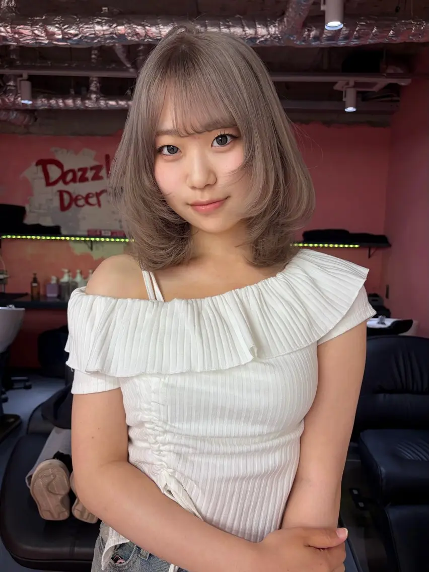 ミディアム ヘアカラー 🎀ブリーチモデル NANAMI🎀のヘアスタイル