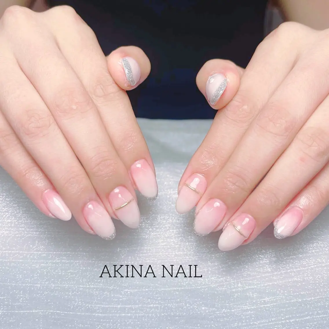 セミロング ハンドネイル Akina Nail 亀戸のネイルデザイン