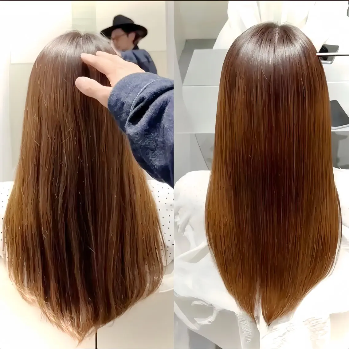 ロング パーマ 伸ばしかけ 縮毛矯正 カット ヘアカラー 縮毛矯正 縮毛矯正/レイヤー MUNEYOSHIのヘアスタイル