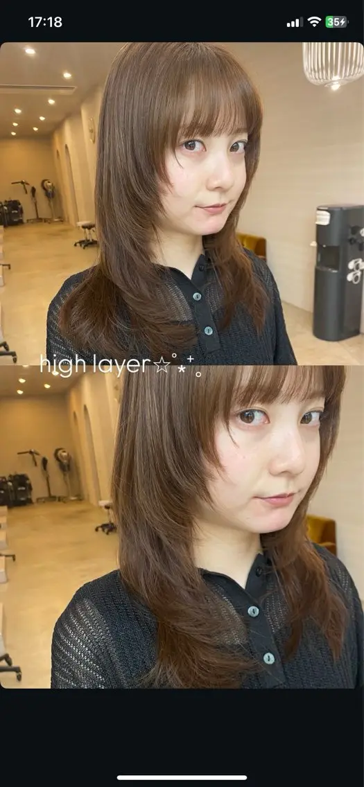 セミロング レイヤー・ハッシュ ・ウルフカット/川崎のヘアスタイル