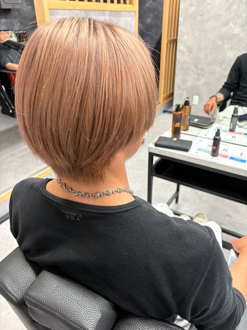 ショート カラー メンズ メンズブリーチ ブリーチ ヘアカラー はるき でぱいのヘアスタイル