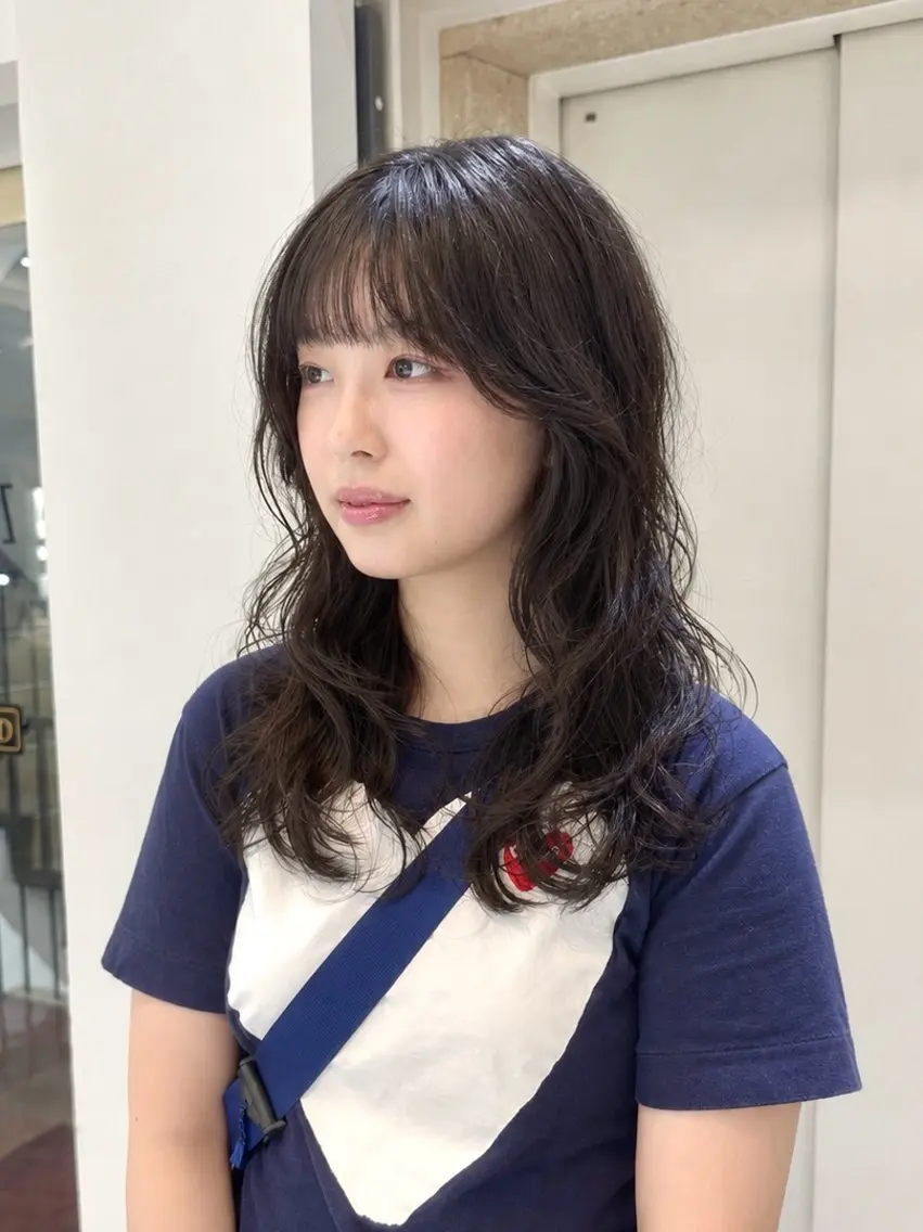 ロング パーマ ロング カット パーマ トリートメント 🌀デジタルパーマ ボブ　萩原　龍のヘアスタイル