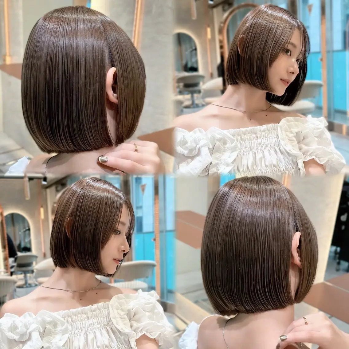 ショート カラー 縮毛矯正 トリートメント ❣️縮毛矯正/ボブ /カラー/渡部晃輝のヘアスタイル