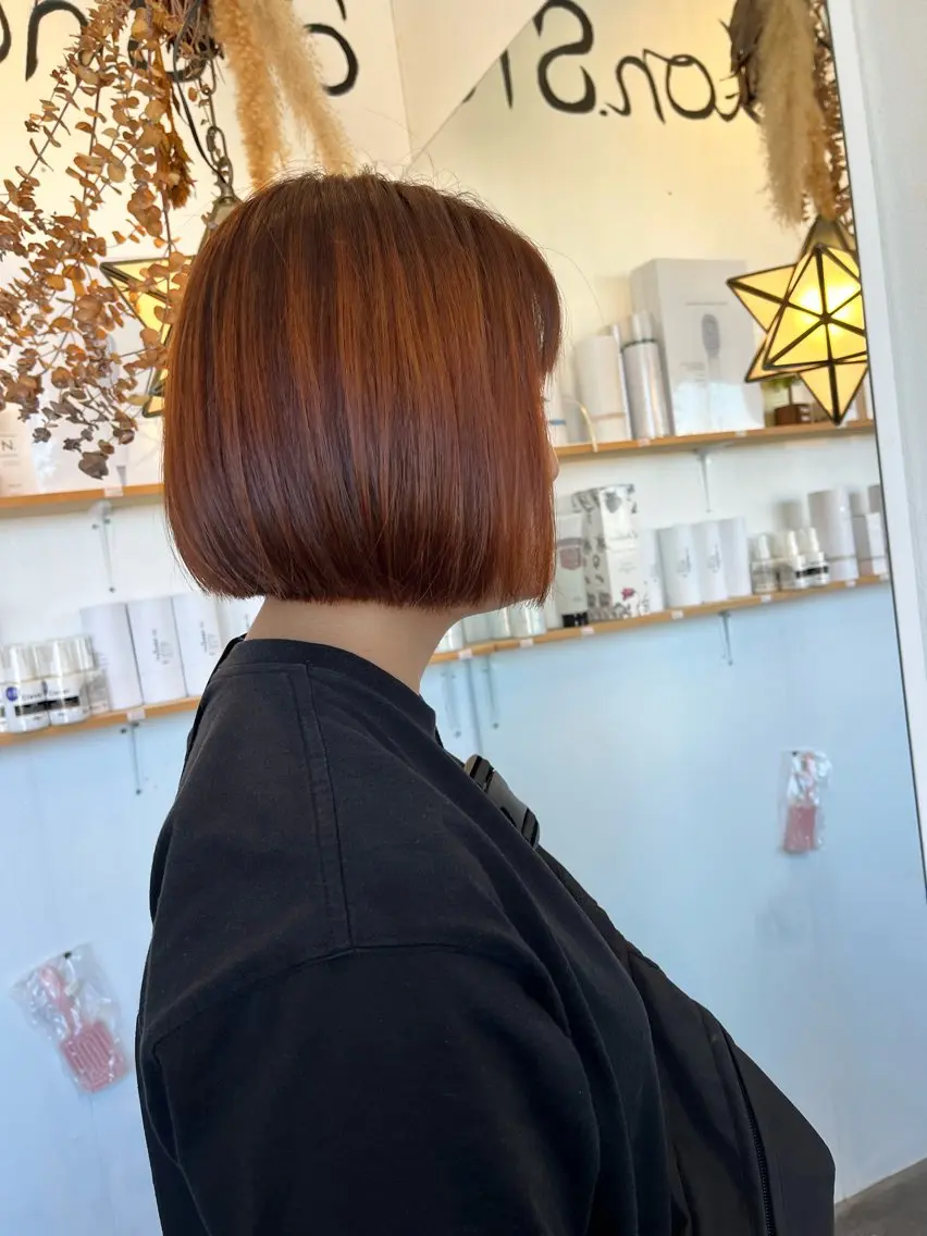 ショート カラー オレンジ si6【シーム】 小田みきのヘアスタイル