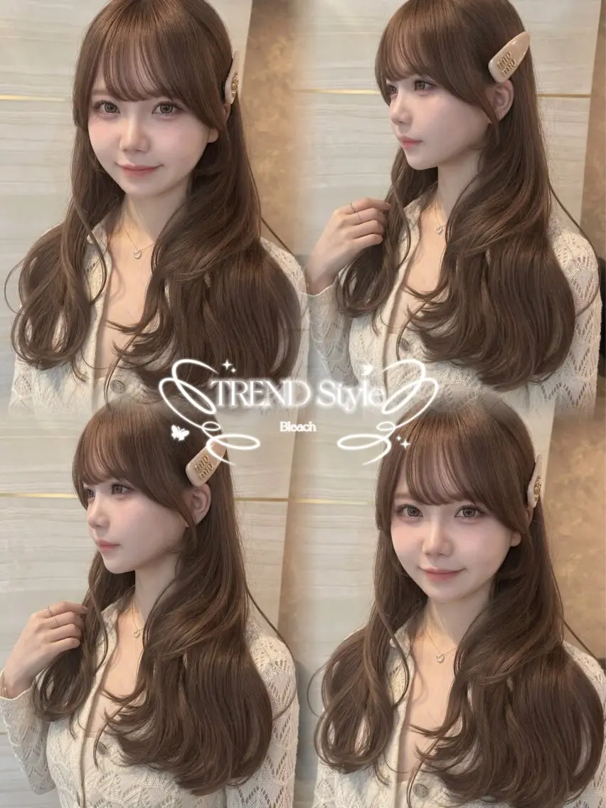 ロング カラー ベージュカラー ミルクティーベージュ ヘアカラー トリートメント 🍑ももか🍑透明感 カラー/赤羽🦋のヘアスタイル