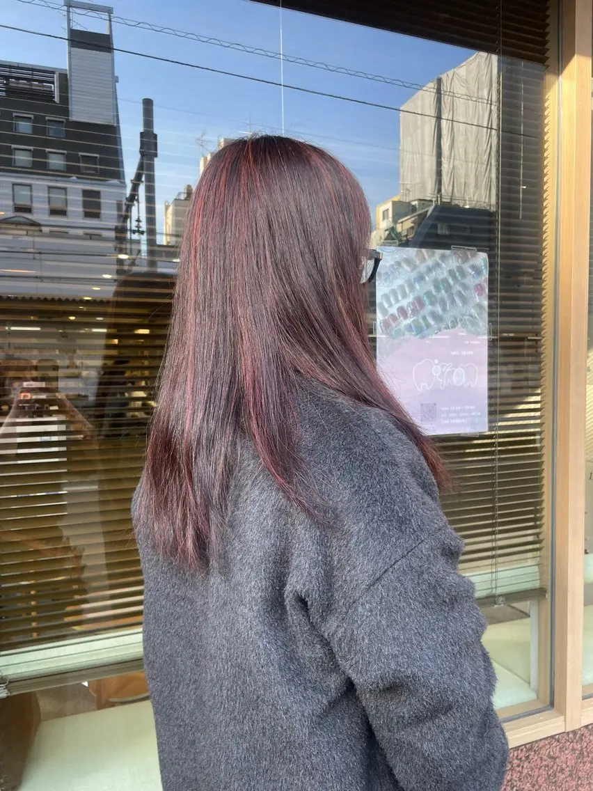 ロング カラー ベージュカラー ハイライトカラー ピンクカラー シルバー ハイライト ヘアカラー 髪質改善/Bloss om🌷高橋沙衣のヘアスタイル