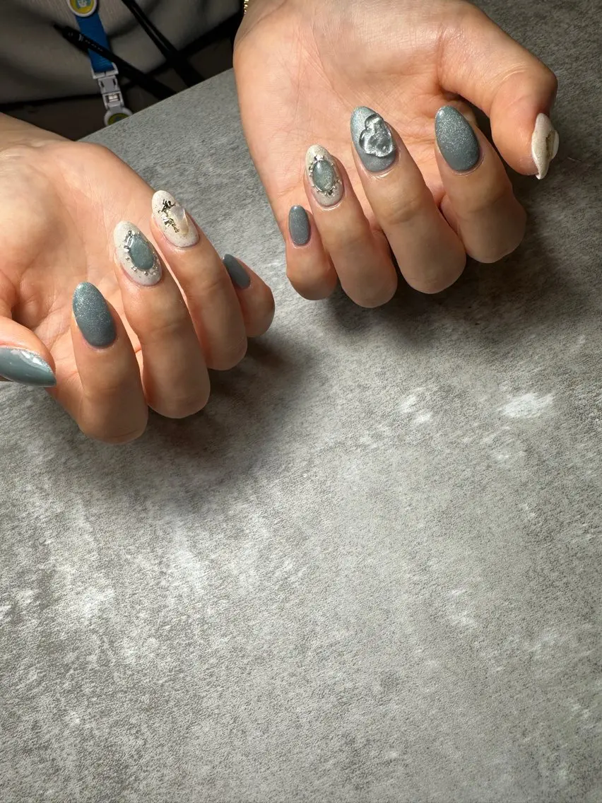 ネイル ブルー マグネットネイル NAIL'S MODAのネイルデザイン