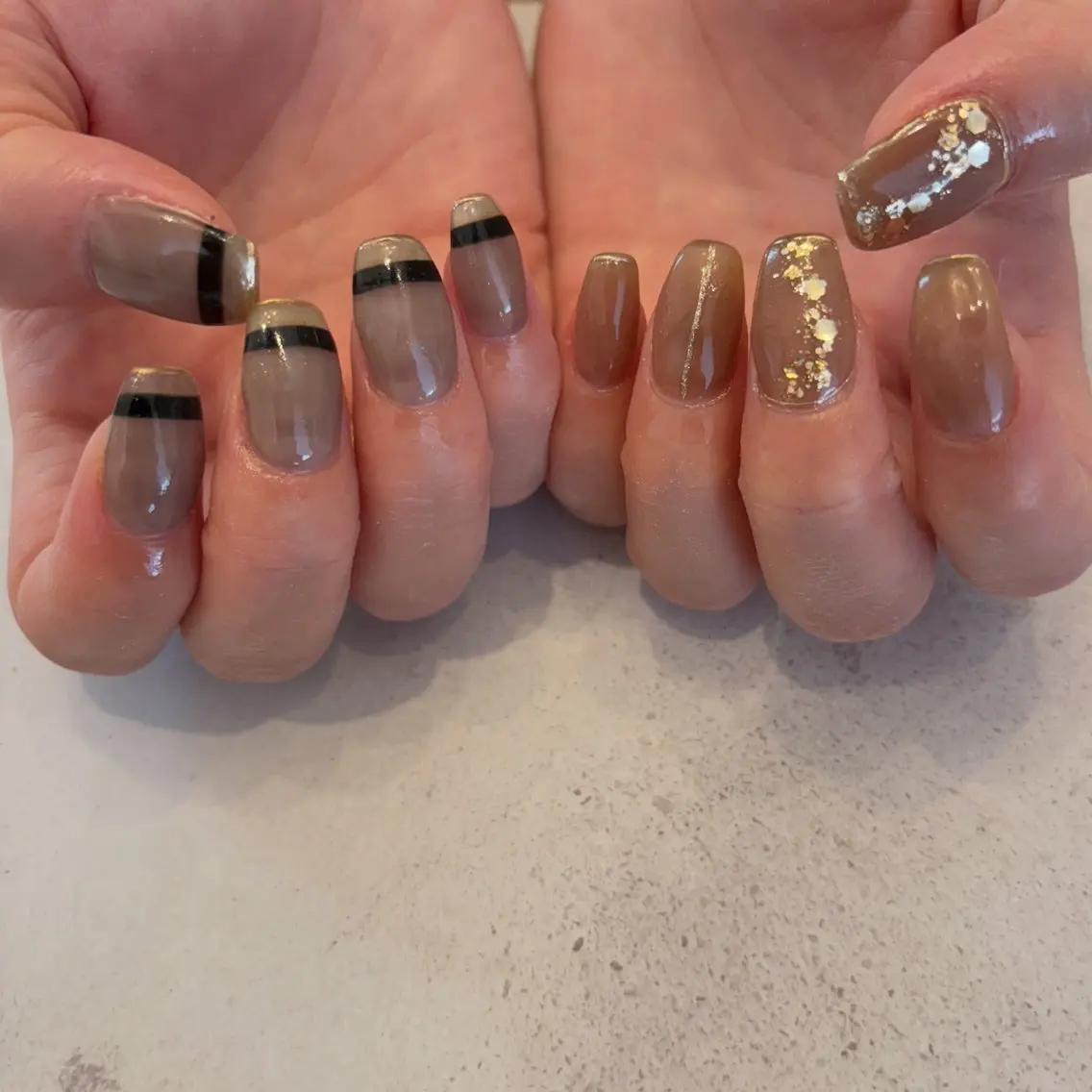 ネイル ハンドネイル Sea  nail by emaのネイルデザイン