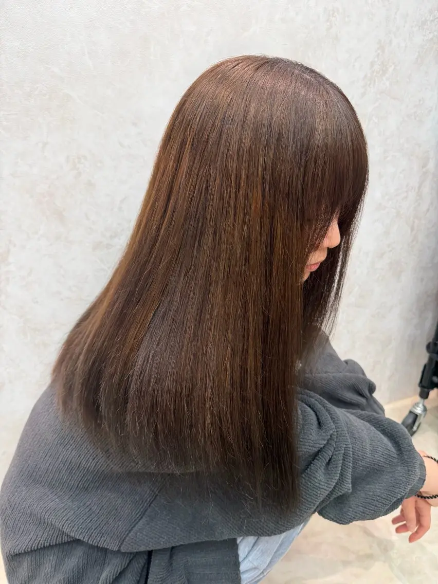 セミロング カラー ブラウンカラー 永野 みゅうのヘアスタイル