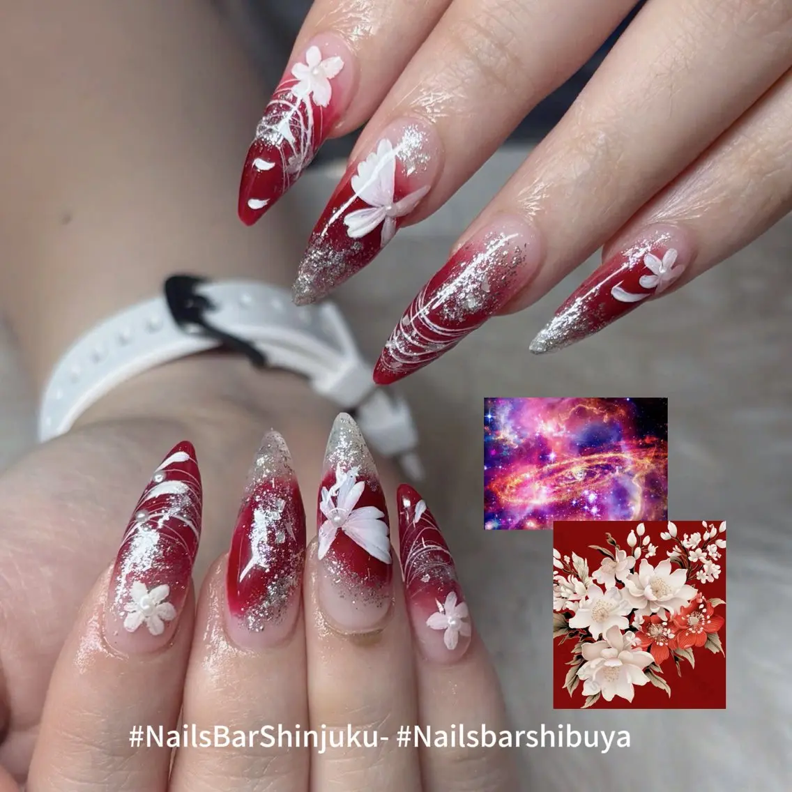 ネイル フラッシュネイル フレンチネイル ジェルネイル ガラスフレンチ 氷ネイル・うるうるネイル NAILS BAR SHINJUKUのネイルデザイン