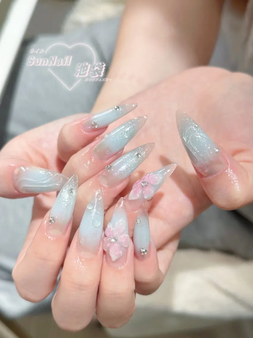 ネイル チークネイル 長さ出し フレンチネイル ガーリー 韓国ネイル ハンドネイル ハンドケア Sun Nail 池袋のエステ・リラクイメージ
