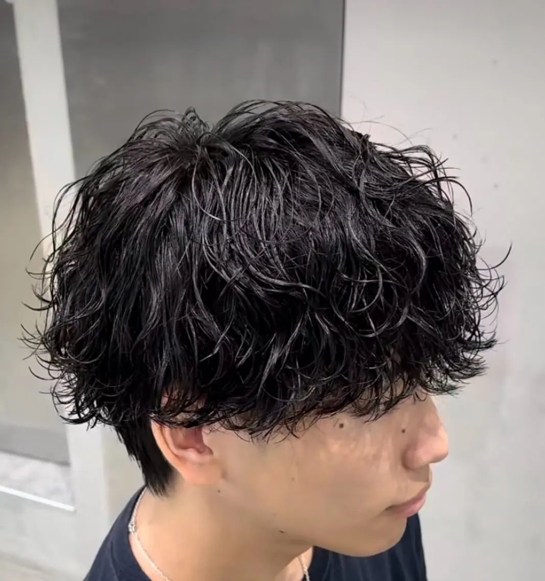 パーマ メンズ マッシュ メンズパーマ ツイストスパイラルパーマ 波巻きパーマ ボブ byfifth 天神 🌀moromiのヘアスタイル
