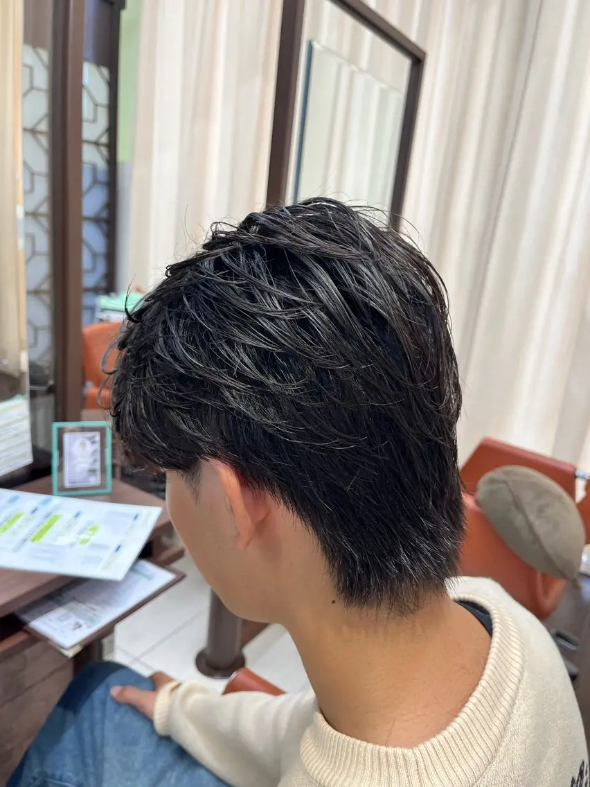 ショート パーマ メンズ フェザーパーマ メンズパーマ 🧊メンズ特化🧊 高木航希のヘアスタイル