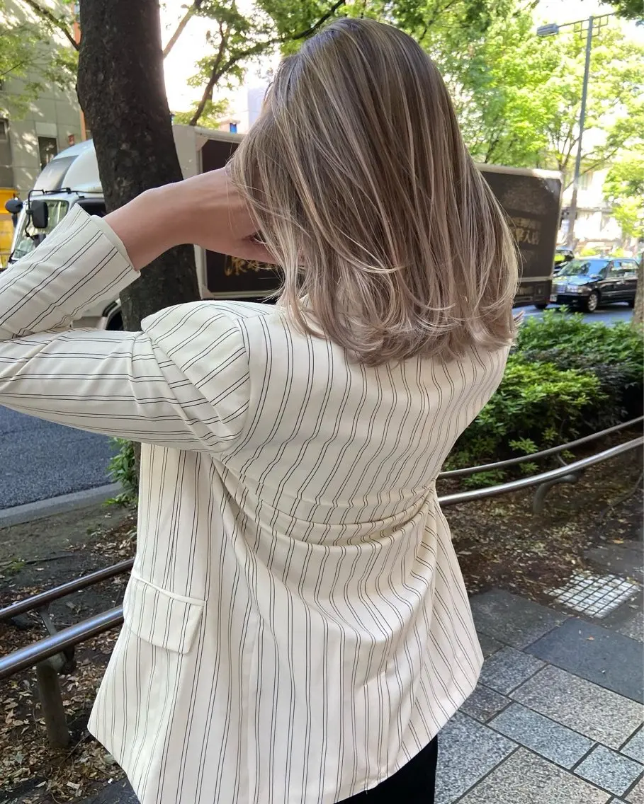 ミディアム ブリーチ デザイン カラー/Rikuuのヘアスタイル