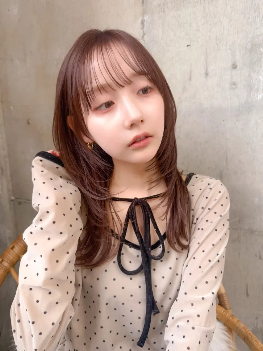 ミディアム カラー カット ヘアカラー トリートメント 🪐レイヤー/抜け感 カラー/加野彩果🪐のヘアスタイル