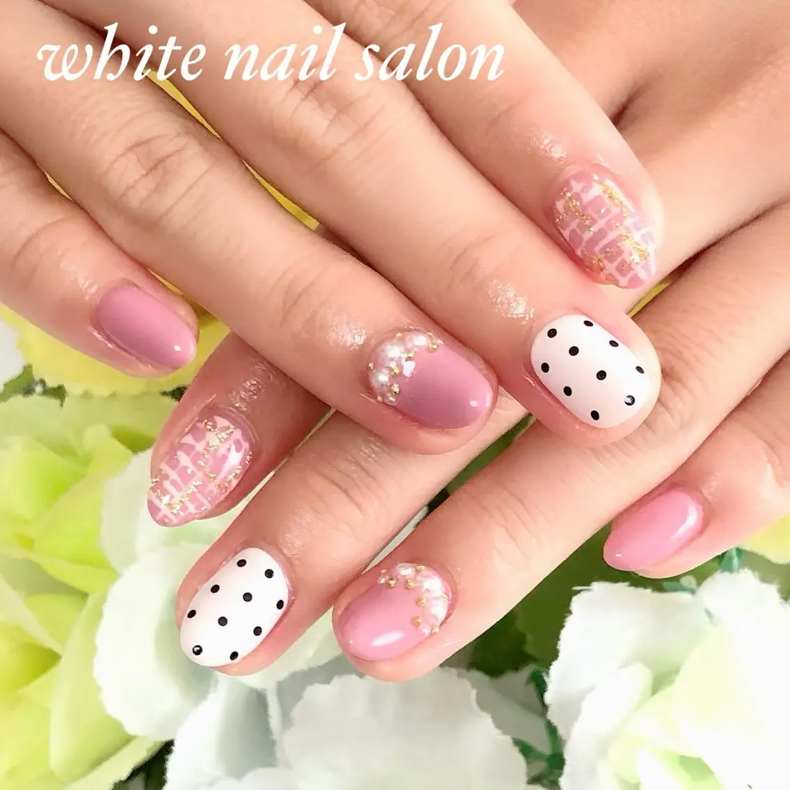 ネイル アートネイル フレンチネイル ジェルネイル ハードジェル 持ち込み ハンドネイル white nail salonのネイルデザイン