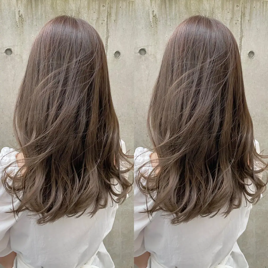 ミディアム ヘアカラー トリートメント レイヤーカット /透明感カラー西田のヘアスタイル