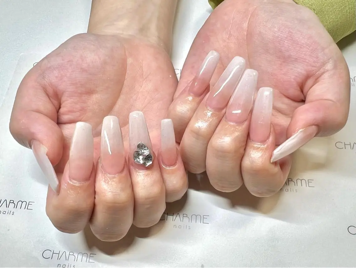 ロング ネイル ロング ロングネイル スーパーロングネイル ハンドネイル CHARME 🤎〔RINA〕のネイルデザイン