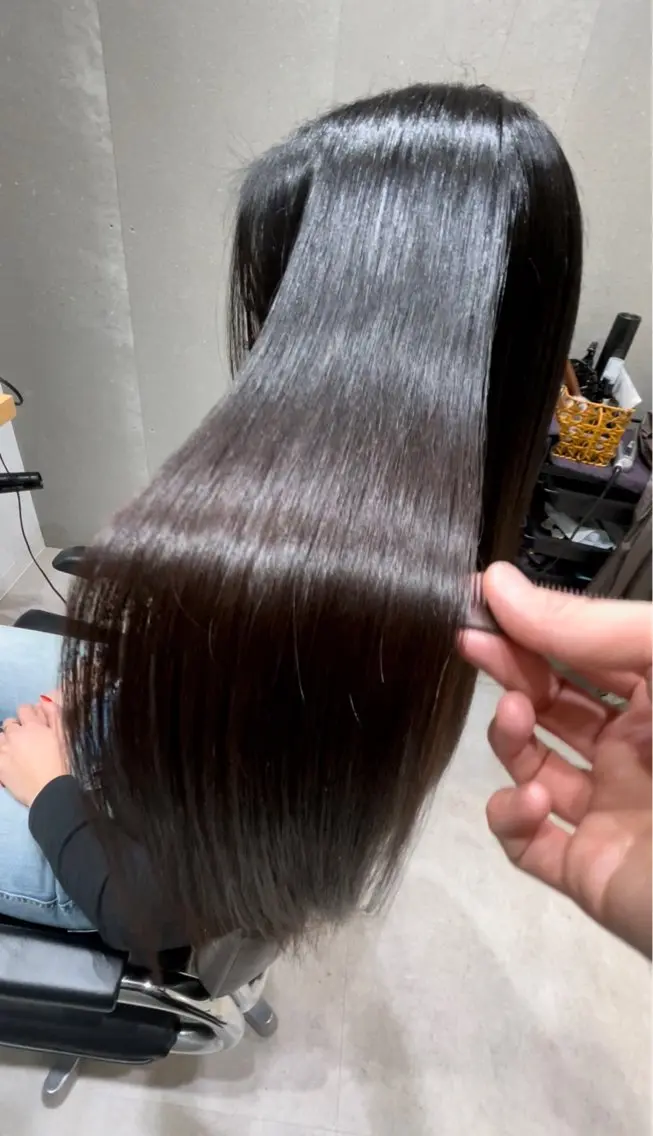 セミロング 髪質改善 トリートメント 髪質改善ヘアケア 艶髪特化/上田のヘアスタイル