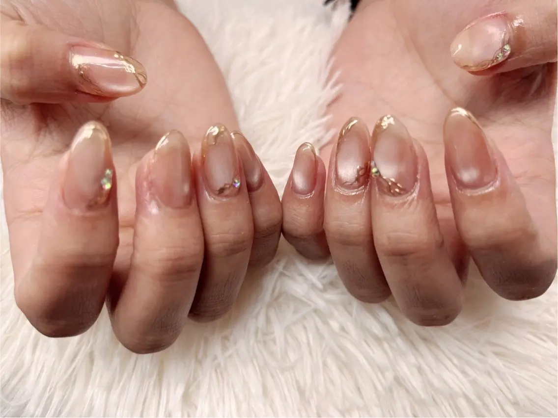 ネイル マグネットネイル ミラーネイル ek.nail⭐︎ kanaのネイルデザイン