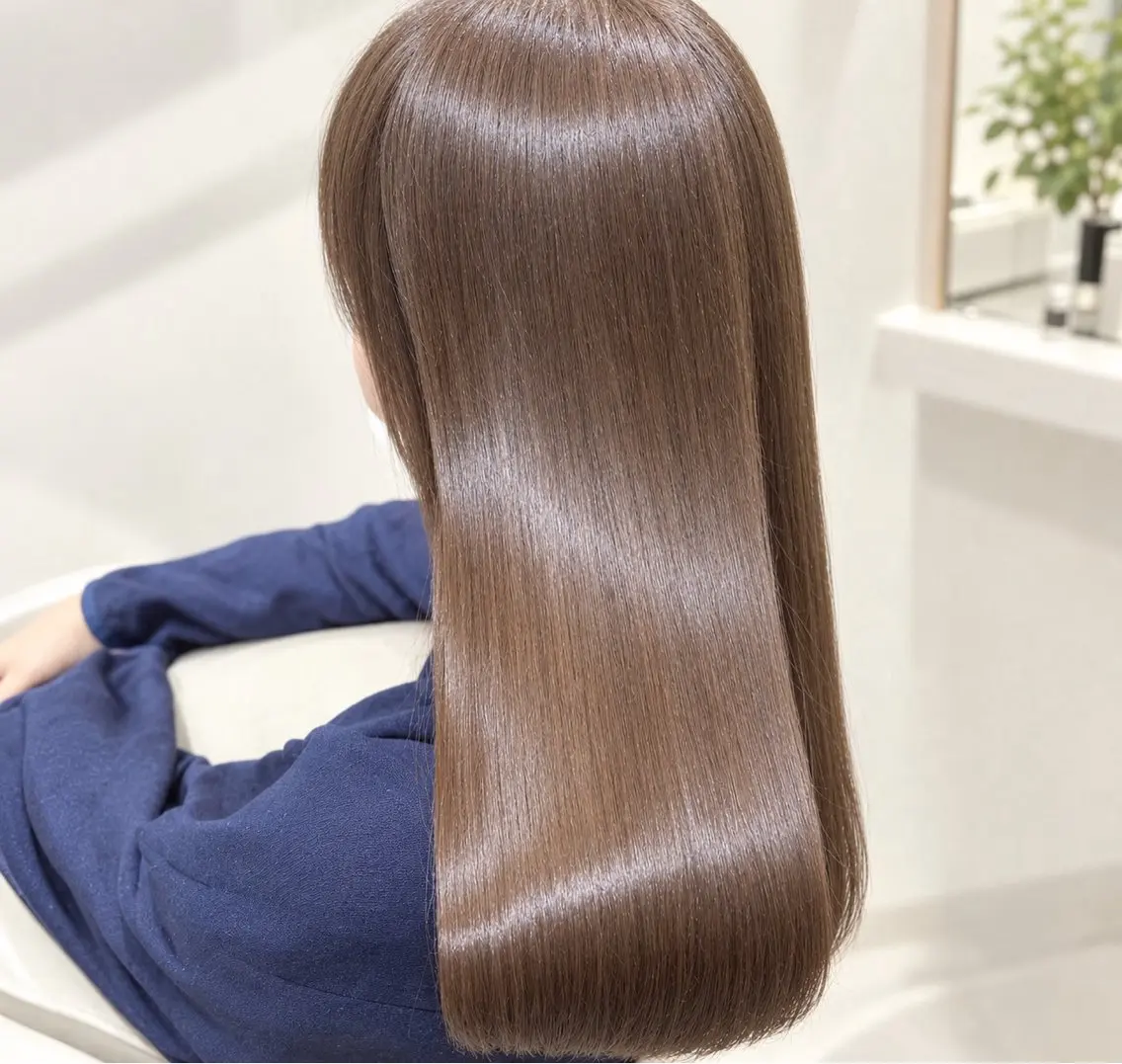 セミロング カラー 柳澤 武宏のヘアスタイル
