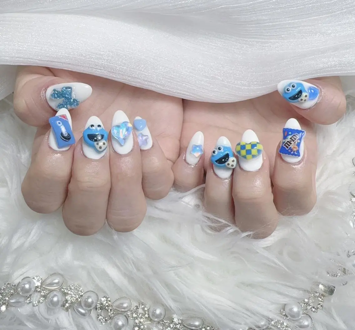 ネイル 成人式 ジェルネイル マグネットネイル 大理石ネイル(マーブル) 持ち込み ハンドネイル k.bi nailsalonのネイルデザイン