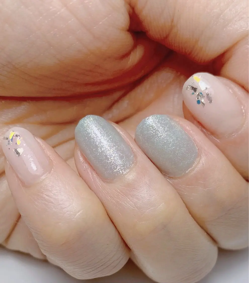 ネイル ラメ(グリッター) 春ネイル Nail Salon K 🧸美爪育成のネイルデザイン