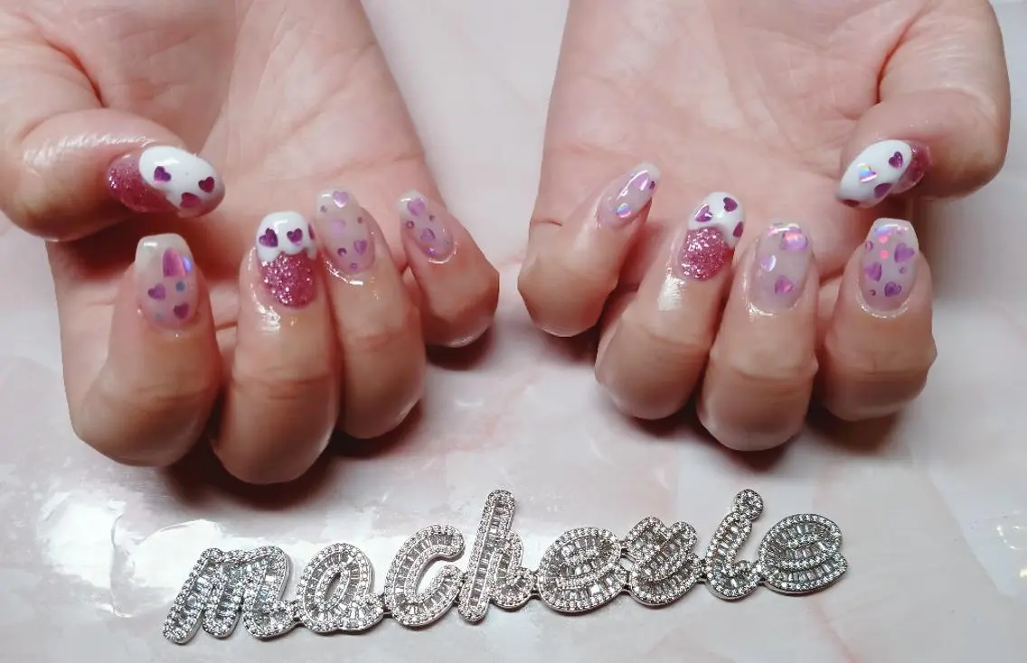 ネイル ピンク ハンドネイル Nail Salon macherieのネイルデザイン