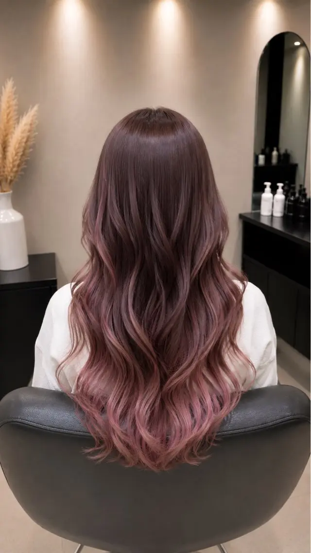 ロング カラー カット ヘアカラー トリートメント 髪質改善 / 暖色カラー/井上未悠のヘアスタイル