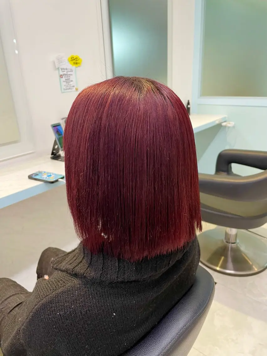 ミディアム カラー ヘアアレンジ ヘアカラー トリートメント 🇰🇷韓流暖色ヘア 🍒saaya🍒のヘアスタイル
