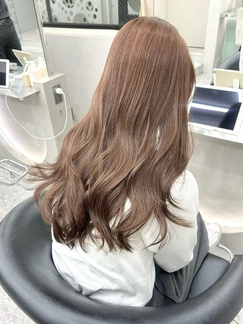 ロング カラー カット ヘアカラー トリートメント Lond mare レイヤーカット/韓国のヘアスタイル
