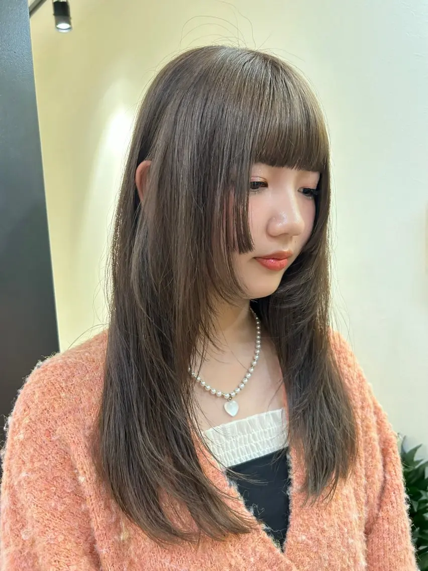 ロング カラー ベージュカラー ブリーチ ブラウンカラー ブラウンベージュ hubhair レイヤー/透明感のヘアスタイル