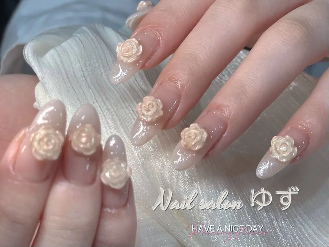 ネイル 長さ出し フットネイル ジェルネイル 韓国ネイル マグネットネイル ゆず- Nail Salonのネイルデザイン