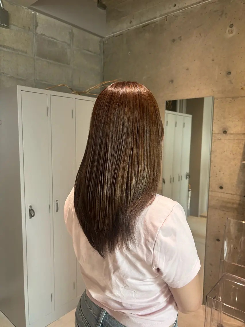 セミロング ヘアカラー トリートメント 艶髪🫧 Suzunaのヘアスタイル