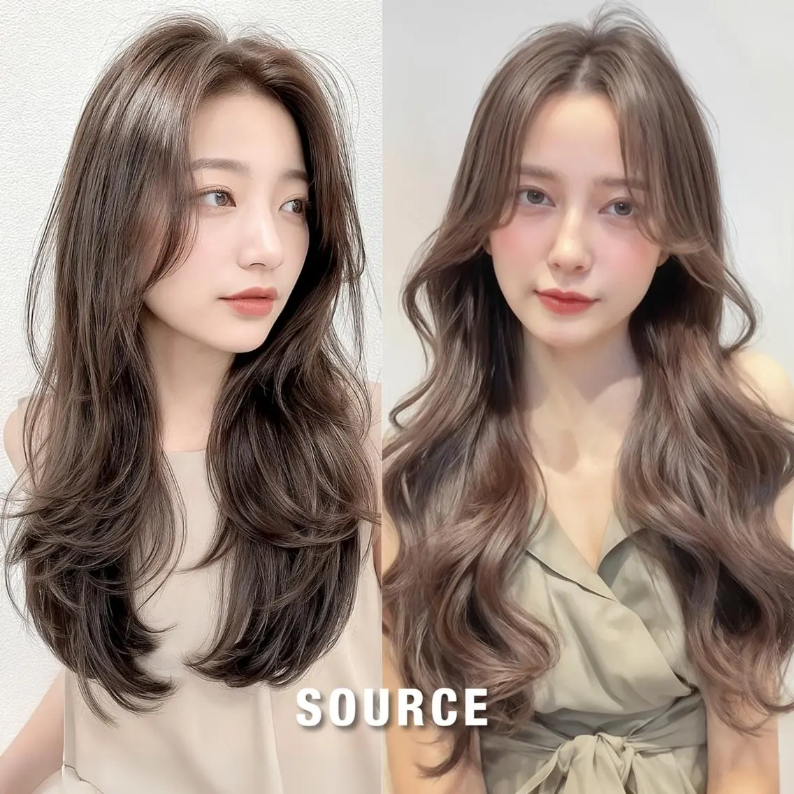 カラー ロング 透明感カラー イルミナカラー 縮毛矯正 SOURCE枚方🫧 透明感カラー/ケアのヘアスタイル