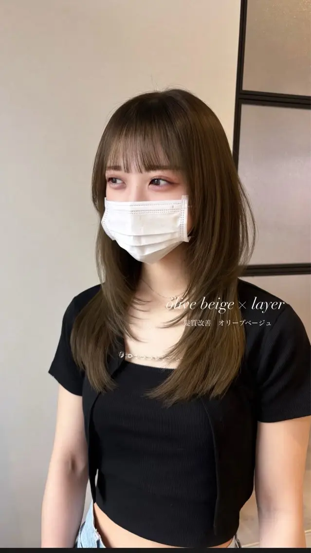 セミロング カラー うる艶カラー asukaのヘアスタイル
