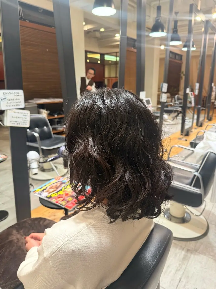 パーマ デジタルパーマ カット パーマ 西田 夏望のヘアスタイル
