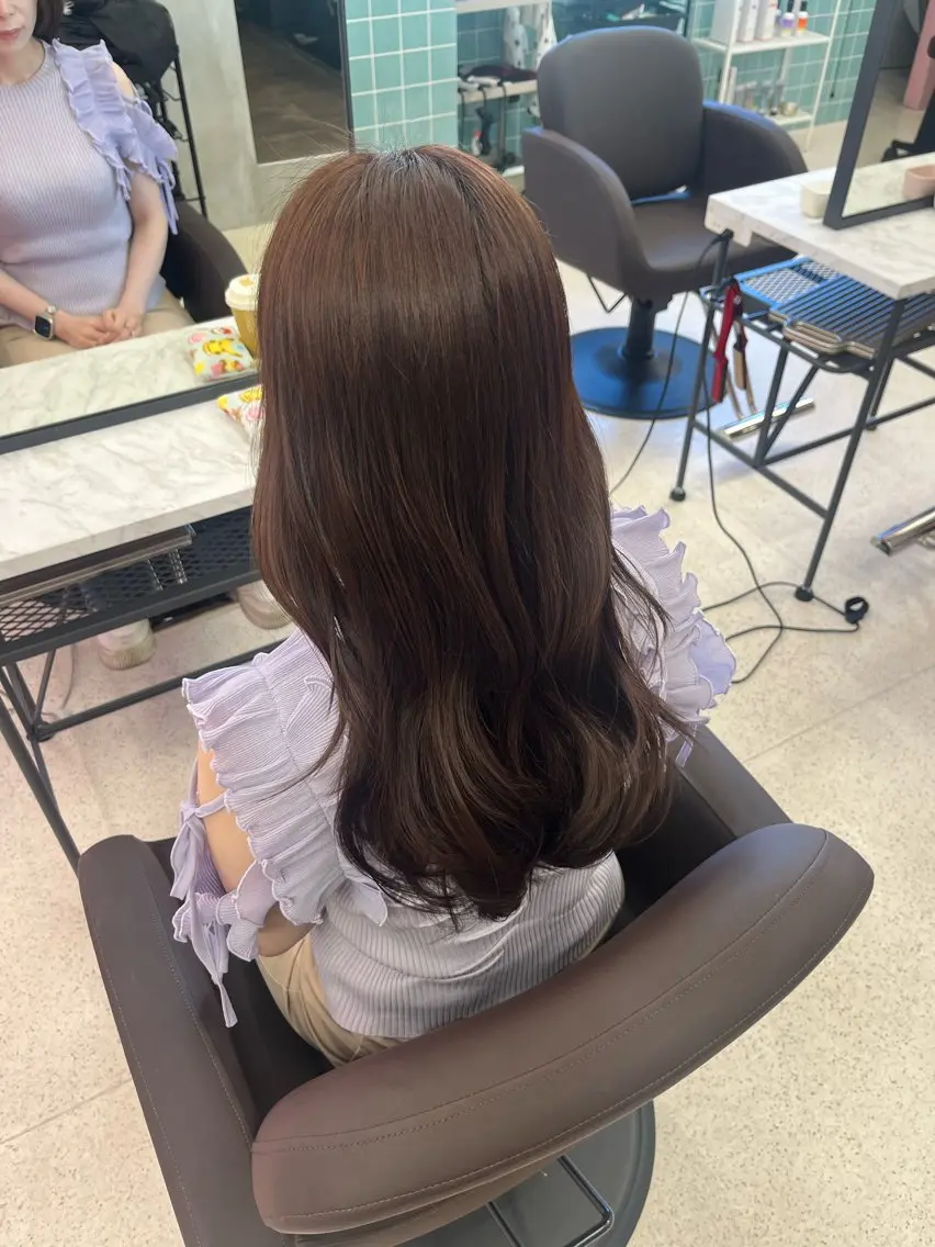 ロング ヘアカラー 相武 花のヘアスタイル