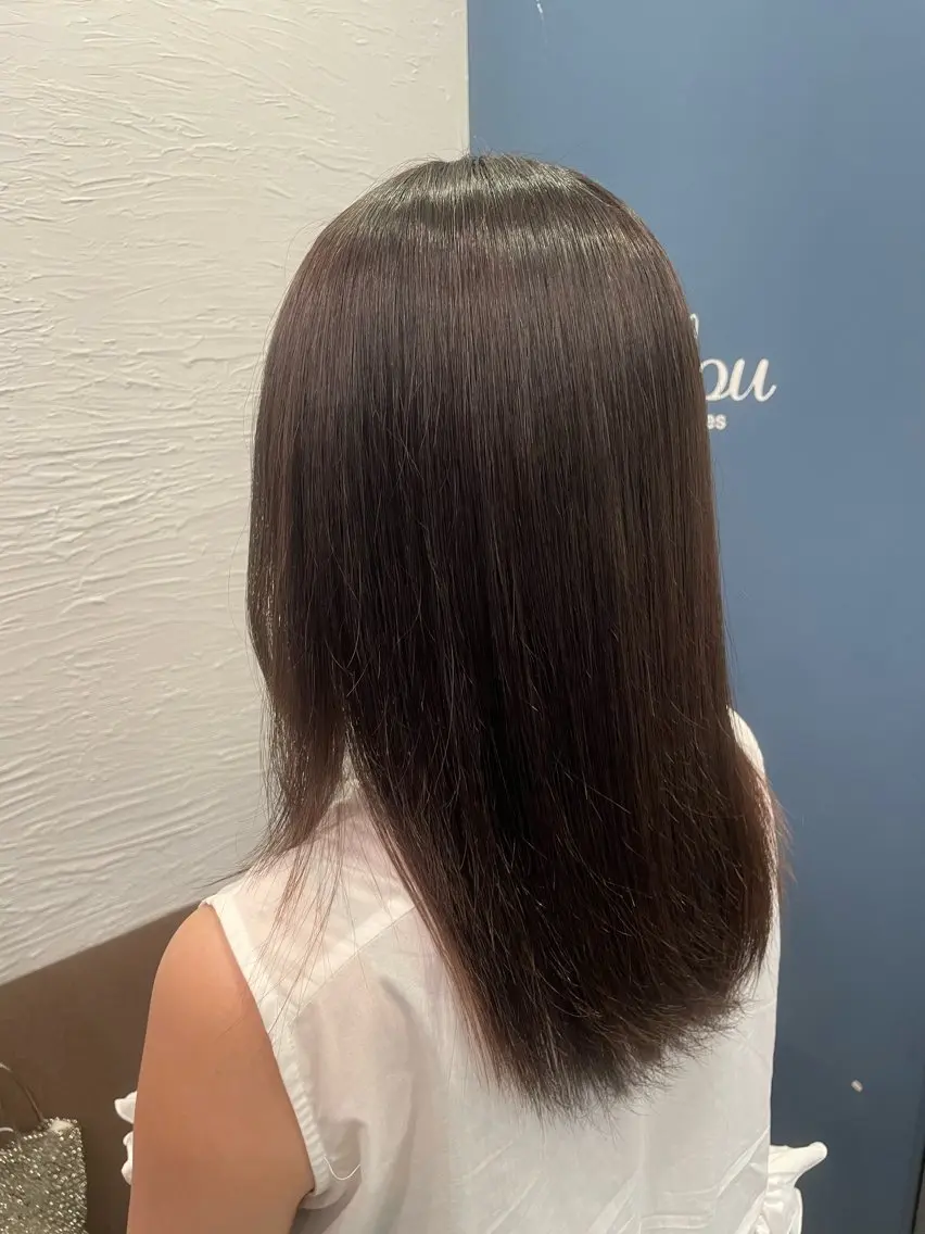セミロング カラー アッシュ オリーブアッシュ noda komiのヘアスタイル