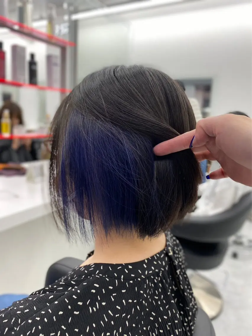ショート カラー ヘアアレンジ 💖似合わせカラー レイヤー💖縮毛矯正のヘアスタイル